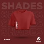 sideline croptee maroon