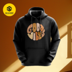 good vibes black hoodie